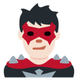 Man Supervillain: Light Skin Tone on Twitter Twemoji 12.1.6