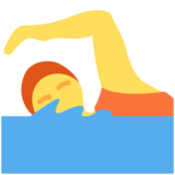 Person Swimming on Twitter Twemoji 13.0