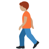 Person Walking: Medium Skin Tone on Twitter Twemoji 13.0