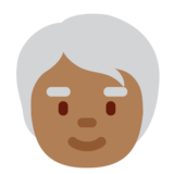 Older Person: Medium-Dark Skin Tone on Twitter Twemoji 13.0.2