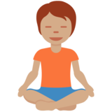 Person in Lotus Position: Medium Skin Tone on Twitter Twemoji 13.0.2