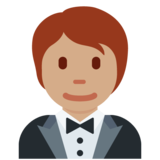 Person in Tuxedo: Medium Skin Tone on Twitter Twemoji 13.0.2