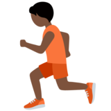 Person Running: Dark Skin Tone on Twitter Twemoji 13.0.2