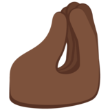 Pinched Fingers: Dark Skin Tone on Twitter Twemoji 13.0.2