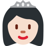 Princess: Light Skin Tone on Twitter Twemoji 13.0.2
