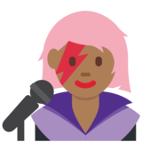 Woman Singer: Medium-Dark Skin Tone on Twitter Twemoji 13.0.2