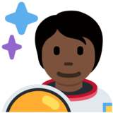 Astronaut: Dark Skin Tone on Twitter Twemoji 13.1