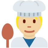 Cook: Medium-Light Skin Tone on Twitter Twemoji 13.1