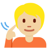 Deaf Person: Medium-Light Skin Tone on Twitter Twemoji 13.1