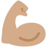 Flexed Biceps: Medium Skin Tone on Twitter Twemoji 13.1