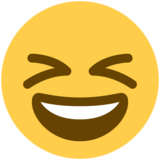Grinning Squinting Face on Twitter Twemoji 13.1