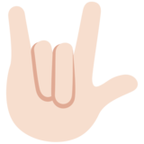 Love-You Gesture: Light Skin Tone on Twitter Twemoji 13.1