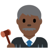 Man Judge: Dark Skin Tone on Twitter Twemoji 13.1