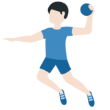 Man Playing Handball: Light Skin Tone on Twitter Twemoji 13.1
