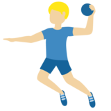 Man Playing Handball: Medium-Light Skin Tone on Twitter Twemoji 13.1