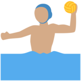 Man Playing Water Polo: Medium Skin Tone on Twitter Twemoji 13.1