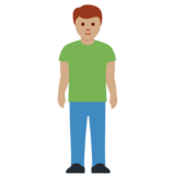 Man Standing: Medium Skin Tone on Twitter Twemoji 13.1