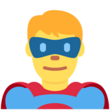 Man Superhero on Twitter Twemoji 13.1