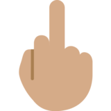 Middle Finger: Medium Skin Tone on Twitter Twemoji 13.1
