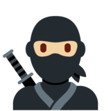 Ninja: Medium-Light Skin Tone on Twitter Twemoji 13.1