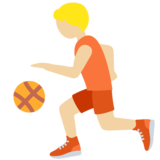 Person Bouncing Ball: Medium-Light Skin Tone on Twitter Twemoji 13.1