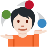 Person Juggling: Light Skin Tone on Twitter Twemoji 13.1