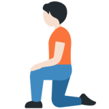 Person Kneeling: Light Skin Tone on Twitter Twemoji 13.1