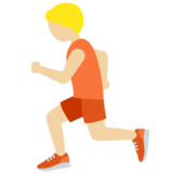 Person Running: Medium-Light Skin Tone on Twitter Twemoji 13.1