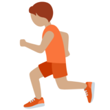 Person Running: Medium Skin Tone on Twitter Twemoji 13.1