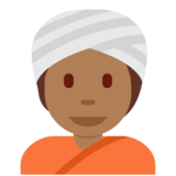 Person Wearing Turban: Medium-Dark Skin Tone on Twitter Twemoji 13.1