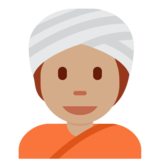 Person Wearing Turban: Medium Skin Tone on Twitter Twemoji 13.1