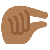Pinching Hand: Medium-Dark Skin Tone on Twitter Twemoji 13.1