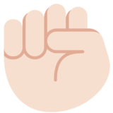 Raised Fist: Light Skin Tone on Twitter Twemoji 13.1