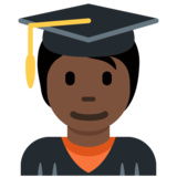 Student: Dark Skin Tone on Twitter Twemoji 13.1