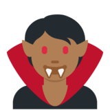 Vampire: Medium-Dark Skin Tone on Twitter Twemoji 13.1