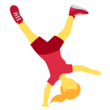 Woman Cartwheeling on Twitter Twemoji 13.1