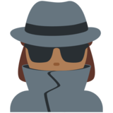 Woman Detective: Medium-Dark Skin Tone on Twitter Twemoji 13.1