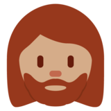 Woman: Medium Skin Tone, Beard on Twitter Twemoji 13.1