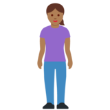 Woman Standing: Medium-Dark Skin Tone on Twitter Twemoji 13.1
