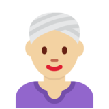 Woman Wearing Turban: Medium-Light Skin Tone on Twitter Twemoji 13.1