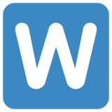 Regional Indicator Symbol Letter W on Twitter Twemoji 1.0