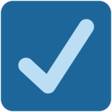 Check Box with Check on Twitter Twemoji 13.1.1