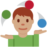 Man Juggling: Medium Skin Tone on Twitter Twemoji 14.0