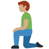 Man Kneeling: Medium Skin Tone on Twitter Twemoji 14.0