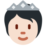 Person with Crown: Light Skin Tone on Twitter Twemoji 14.0