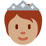 Person with Crown: Medium Skin Tone on Twitter Twemoji 14.0