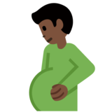 Pregnant Man: Dark Skin Tone on Twitter Twemoji 14.0