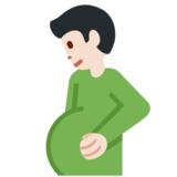 Pregnant Man: Light Skin Tone on Twitter Twemoji 14.0