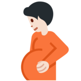 Pregnant Person: Light Skin Tone on Twitter Twemoji 14.0