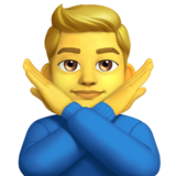 🙅‍♂️ Man Gesturing No Emoji on Twitter Emoji Stickers 13.1